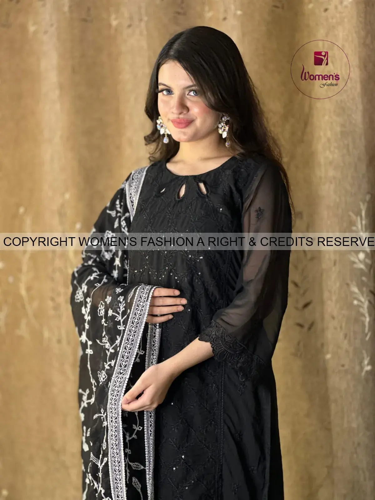 Georgette 4 Pices Unstitched Dress